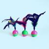 Pluma no invertida bola juguete para gato vaso pluma juguete para gato venta al por mayor vaso bola de pluma de color
