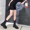 [Caña Alta] Botas Martin para Mujer Botines de Invierno Forrados de Lana Suela Gruesa Botas Ahumadas Caña Media Botines Chelsea Botines de Primavera y Otoño