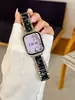 Banda de Metal de Tres Piezas de Resina Adecuada para Apple Watch iWatch Décima Segunda Generación 11/10