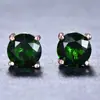 Pendientes de Cristal de Zirconia Blanca Redonda con Garras Cuatro, Explosiones Blancas K Blancas de Shein Transfronterizos para Mujer, 8 mm, Joyería de Oreja Simple de Moda Versátil