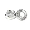 Porca Sextavada com Flange de Alta Resistência M3-M12 Porca Sextavada com Flange Galvanizada DIN6923 Porca de Segurança com Dentes de Engrenagem