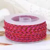 Hilo de algodón de colores, hilo de algodón tejido de poliéster multicolor, hilo especial para joyería hecha a mano y trabajos con cuentas, carretes pequeños de poliéster, suministro en lote mixto