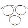 Pulsera de Tarjeta Circular Más Vendida de Amazon Europeo y Americano Pulsera Tejida a Mano con Línea Negra Estilo Étnico para Mujeres