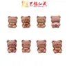 Yiming Xianyuan Ciprés de Sangre Tallado Amor Oso Fresa Rico Creativo DIY Accesorios de Joyería de Cuentas
