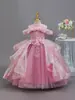 Lindo Vestido para Meninas, Luxo Acessível de Nicho Elegante Vestido de Princesa para Aniversário, Vestido de Apresentação de Piano para Casamento de Daminha Infantil