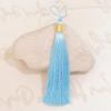 Borla redonda de seda helada de poliéster de 12 cm con hilo dorado, borla de seda helada, borla para Hanfu cheongsam hecha a mano, adornos colgantes de borla de solapa a presión, venta al por mayor