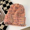 Gorro de lana para todo tipo de combinaciones de celebridades de Internet, para niños, con gran circunferencia de cabeza y cara pequeña, de otoño e invierno, cálido, de punto, en varios colores.