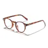 Gafas de Sol Redondas con Montura de Carey Personalizadas Transfronterizas Anti-UV Gafas Estudiantiles Anti-Luz Azul Gafas de Sol