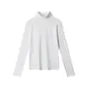 Camiseta de Manga Larga Base de Color Sólido de Cuello Alto Versión Multicolor Heyhenry para Mujer en Primavera y Otoño con Hombros Normales y Corte Ajustado