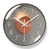 Reloj de pared minimalista estilo nórdico, decoración moderna para sala de estar, reloj redondo de cuarzo, segundero de barrido silencioso, para uso doméstico