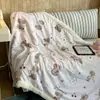 Manta de lã de cordeiro quente e espessa para outono e inverno, flanelado de leite fofo com desenho, manta de sofá dupla face quente para lazer