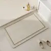 Alfombrilla de Baño Estilo Wabi-sabi Entrada de Inodoro Absorbente de Agua Secado Rápido Alfombrilla de Piso de Tierra de Diatomeas para el Hogar Fácil de Limpiar Alfombrilla Antideslizante