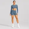 Conjunto Esportivo de Manga Curta com Costas Nuas Transfronteiriço para Mulheres com Bojos Top Fitness Roupa Esportiva ao Ar Livre Roupa de Yoga