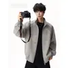 Chaqueta de vuelo vintage deconstruida unisex estilo americano de moda, chaqueta corta de primavera para hombre talla grande, nuevo estilo juvenil