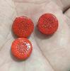 Contas de areia vermelha de cinábrio cru para atacado, contas de nuvem de fofoca com palavra Fu Xiangyun no verso, acessórios para joias DIY, atacado