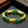 Pulseira da Deusa Pixiu Trazedora de Sorte do Ano do Cavalo Estilo Chinês, Ágata Vermelha de Imitação, Nova Pulseira da Sorte Estilo Chinês, Pequeno Presente, Fornecimento Direto do Fabricante