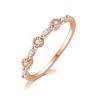 Anillo fino Qiyue con diamantes pequeños, estilo japonés y coreano, con cola de circón galvanizada en oro real para mujer, pulsera transfronteriza al por mayor
