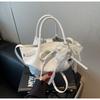 Bolso Tote de Mano con Lazo Dulce de Nicho Transfronterizo para Mujer 2025 Nuevo Casual Versátil de Un Hombro Cruzado