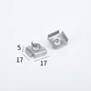 Accesorios de montaje de estantería tubo cuadrado tapón interior de hierro soldadura tuerca empotrada conector de muebles desmontable tapón interior de chapa rosca