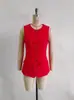 Venta al por mayor transfronteriza 2025 Verano Nuevo Chaleco de Traje Delgado Ropa Exterior Chaleco para Mujer Chaleco Rojo