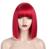 Exportación Transfronteriza Peluca de Animación Europea y Americana Cos Cabello Largo Recto Falso con Flequillo Peinado de Longitud Media Set de Cabello Falso Colorido