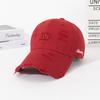 Gorra Calada Bordada con Letra Trendy Pareja Combinable Muestra el Rostro Gorra de Béisbol Pequeña para Exterior Muestra el Rostro Sombrero de Sol Pequeño