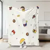 Venta al por mayor de fábrica Manta Infantil Estampada Digitalmente de Dibujos Animados Miffy Miffy Manta Infantil para las Cuatro Estaciones Manta de Sofá
