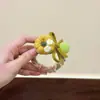 Ligas para el cabello de punto retro con diseño de flor de calabaza para otoño e invierno para mujer, con dulces diseños de moños, círculos para el cabello de hilo y accesorios para el cabello para coletas y chongos