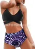 Bikini de Dos Piezas para Mujer de Estilo Europeo y Americano, Multicolor, Empacado Rígido, Push-Up, de Cintura Alta, que Favorece la Figura, para la Playa, Más Vendido en Aliexpress Amazon