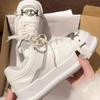 Zapatos de Diseño de Nicho para Mujer 2025 Nuevas Explosiones Primavera Zapatos Blancos Suela Gruesa Aumentado Moda Zapatos Casuales Tendencia
