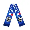 Bufanda Personalizada con Bloques de Color, Emblema, Lema del Equipo Nacional de Francia, Evento de Maratón para Aficionados, Porras