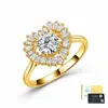 Anillo de plata de ley S925 en forma de corazón con moissanita, exquisito anillo para mujer de uso diario, en stock para venta al por mayor