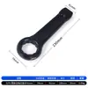 Llave de impacto negra de alta resistencia con mango recto, llave Torx de cabeza única, 65 engrosada, 36 acciones de martillo, 38 impactos, 90 tamaño grande, 95