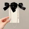Horquilla de Princesa con Lazo Medio Atado, Accesorio para el Cabello, Pinza Elegante y Dulce de Satén, Horquilla Estilo Coreano para la Parte Posterior de la Cabeza