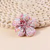Tecido Preenchido com Tecido de Algodão Acessórios de Flor Floral Grampo de Cabelo Feito à Mão Flor de Cinco Pétalas Acessórios para Joias DIY Acessórios Decorativos