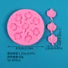 Vários moldes de silicone em formato de flor com 7 cavidades de flor de cerejeira, moldes de silicone com 7 cavidades de folha de bordo para decoração de chocolate, bolo de ovo e sobremesa