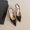 Dayaojia 1:1 réplica 5,5CM [Céu Estrelado] sapatos Mary Jane pontudos com strass, proteção para os dedos e sola grossa de algodão, novidade do verão de 2026