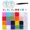 Amazon Transfronteiriço Novo Kit de Miçangas de Arroz Caixote 3mm4mm 15 Esmalte de Vidro 24 Acessórios para Joias DIY