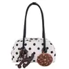 Envío transfronterizo de bolsos de lunares estilo coreano, bolsos de mano para el trabajo para mujer, bolsos pequeños exquisitos, bolsos cruzados, bolsos de hombro pequeños de nicho con diseño único