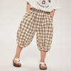 Pantalones de Verano Estilo Coreano a Cuadros Cortos para Niños Pequeños Changguo Clothing Transpirables Finos Casuales