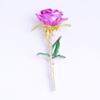 Nova Broche de Rosa Feminino Corsage de Gota de Óleo Moda Europeia e Americana Metal Anti-desfiamento Pino Leve Fivela de Toalha de Seda Atacado