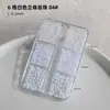 Decoraciones de perlas para arte de uñas en color blanco roto, perlas semiredondas de fondo plano, mini cuentas de acero, pedrería versátil para uñas, accesorios 3D para uñas postizas