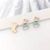 1 Colgante de Esmalte de Aleación Azul Lago Planeta Caracola Unicornio Lazo Pulsera Collar DIY Accesorios Zhongcheng