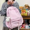 Mochila estilo japonês ins, xadrez fresco, cor de doce, para meninas, adequada para alunos do ensino fundamental II e médio, casual e versátil, bolsa de ombro dupla de grande capacidade