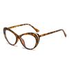 Gafas pequeñas fragantes estilo europeo y americano moda femenina Phnom Penh ojo de gato anti-luz azul tendencia de moda chica popular gafas planas montura para miopía