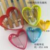 5PCs amor coração quadrado estrela tipo plástico biscoito molde corte de frutas molde fondant impressão bolo ferramenta de decoração ovo
