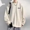 Suéter grueso versátil para hombre primavera y otoño marca de moda americana ins ropa casual para hombre diseño de nicho sentido de diseño prenda interior