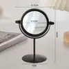 Luxo leve, espelho de maquiagem de mesa moderno, espelho de penteadeira de pernas altas, espelho redondo de alta definição, espelho de beleza, espelho pequeno para quartos de dormitório