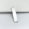 Acero inoxidable espejo completo placa larga de acero de titanio letras llavero largo marca anti-pérdida grabado de logotipo personalizado