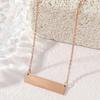 Joia Estilo Europeu e Americano Pingente de Placa Longa Colar de Aço Titânio para Mulheres, Não Desbota, Joia Pequena Exquisite para Meninas, Direto do Fabricante